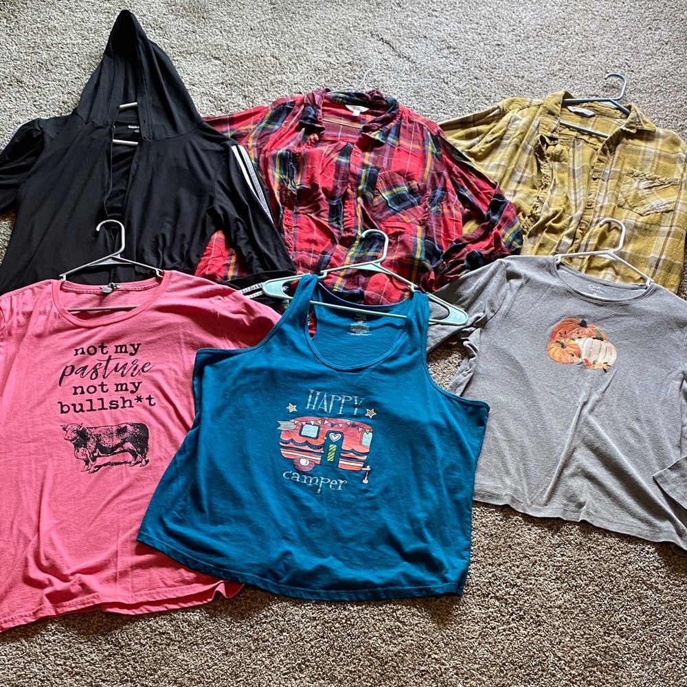 🖤 Womans Size XXL & 2X Lot Bundle of 6